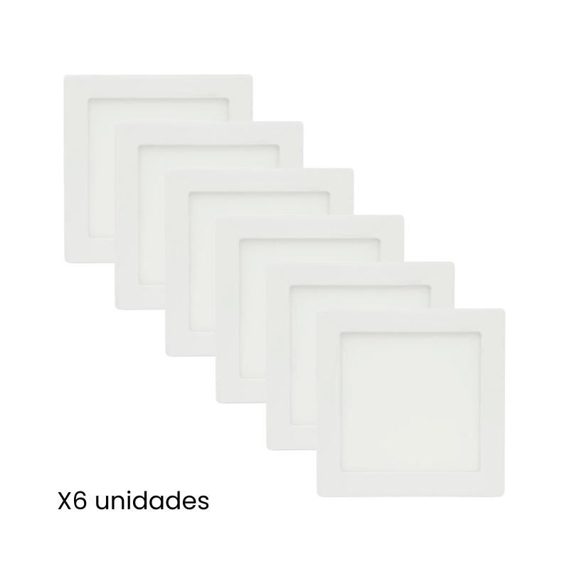 PLAFON LED CUADRADO DE APLICAR 12W SICA X6UN